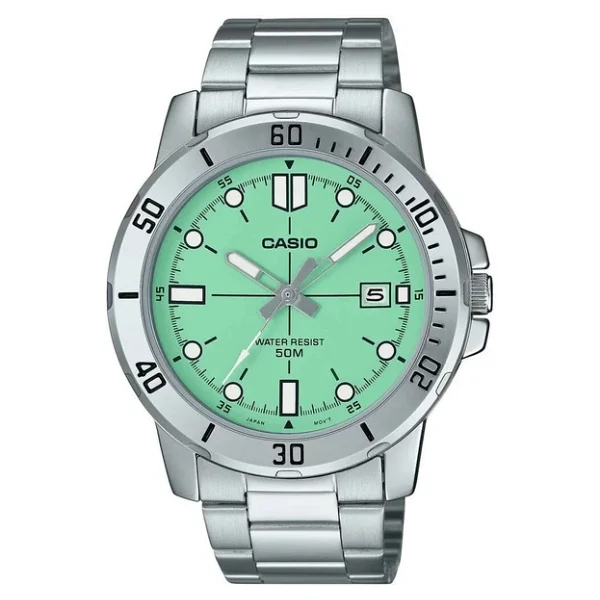 Casio Standart Mtp-Vd01d-3e1vudf Çelik Kordon Mint Yeşili Erkek Kol Saati - Görsel 4