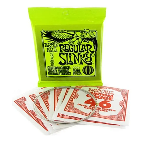 Ernie Ball P02221 Regular Slinky Nickel 10-46 Elektro Gitar Teli - Görsel 5
