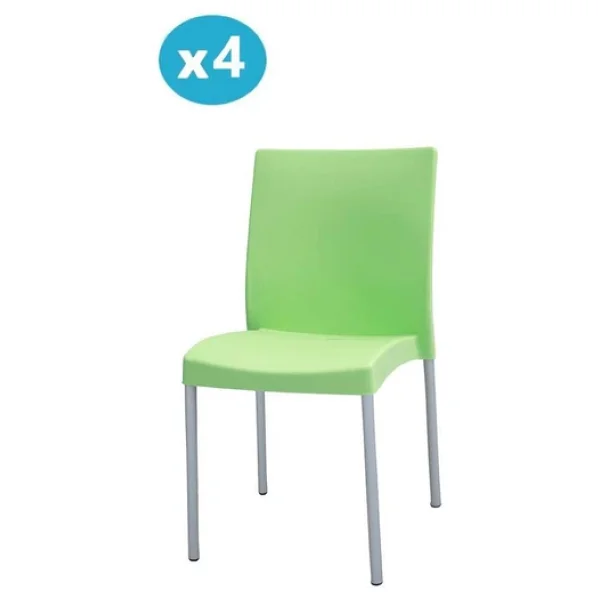 Omnipazar Mt-Cf875 Vortice Plastik Bahçe Balkon Sandalye 4'lü Set - Görsel 3