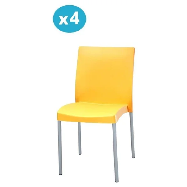 Omnipazar Mt-Cf875 Vortice Plastik Bahçe Balkon Sandalye 4'lü Set - Görsel 7