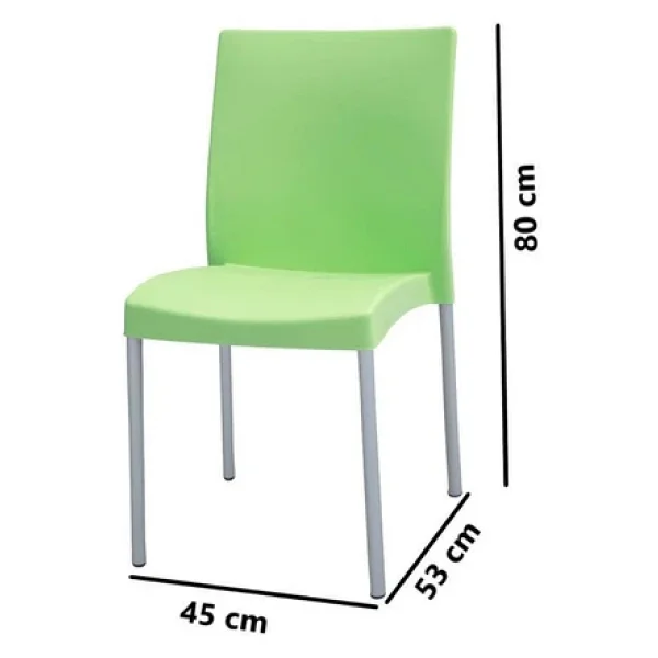 Omnipazar Mt-Cf875 Vortice Plastik Bahçe Balkon Sandalye 4'lü Set - Görsel 4