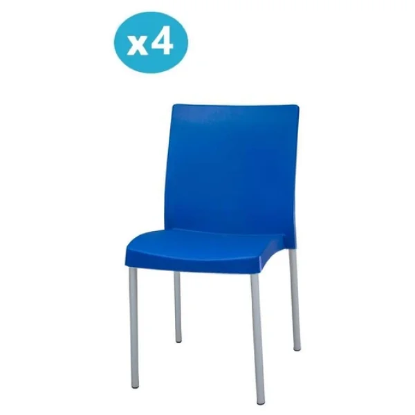 Omnipazar Mt-Cf875 Vortice Plastik Bahçe Balkon Sandalye 4'lü Set - Görsel 9