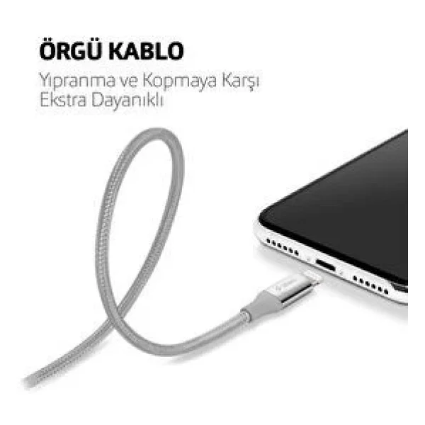 Ttec Alumicable USB-A To Lightning Şarj Kablosu - Siyah - Görsel 4