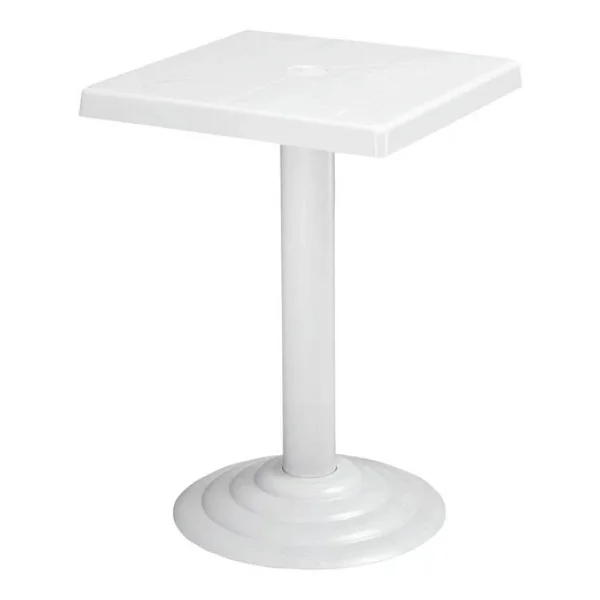Omnipazar Mt-Gf402a Beyaz Testa Bahçe Balkon Sehpa 45x45 Cm - Görsel 3