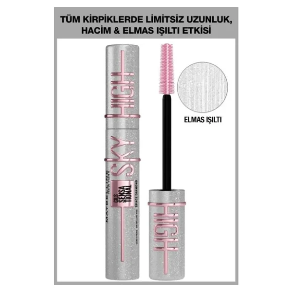 Maybelline New York Lash Sensational Sky High Space Diamond Işıltılı Maskara - Görsel 3