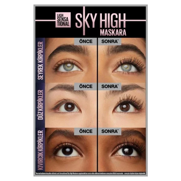 Maybelline New York Lash Sensational Sky High Space Diamond Işıltılı Maskara - Görsel 8