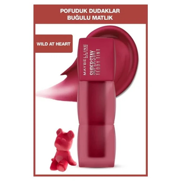 Maybelline New York Super Stay Teddy Tint Mat 50 Wild At Heart Likit Ruj - Görsel 3