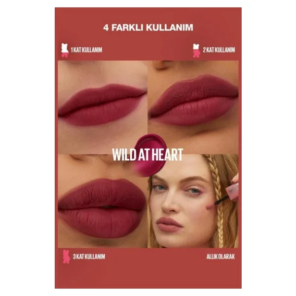 Maybelline New York Super Stay Teddy Tint Mat 50 Wild At Heart Likit Ruj - Görsel 4