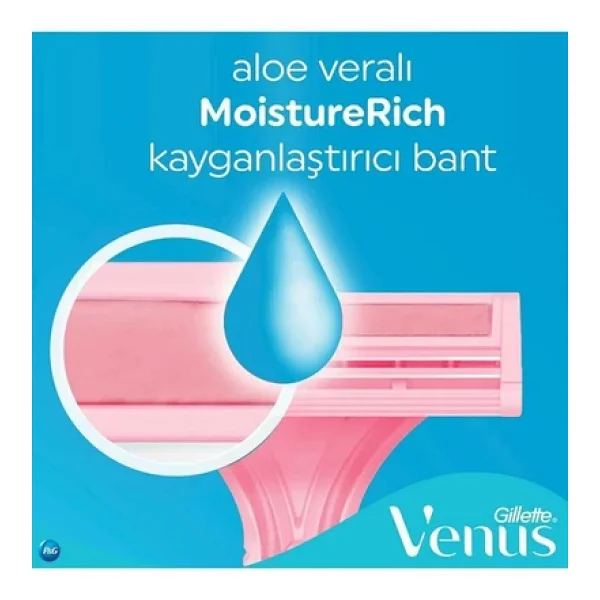 Gillette Venus 2 Simply Basic Kullan At 5'li Kadın Tıraş Bıçağı - Görsel 6