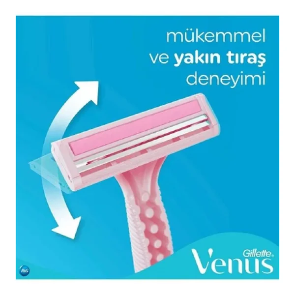 Gillette Venus 2 Simply Basic Kullan At 5'li Kadın Tıraş Bıçağı - Görsel 7