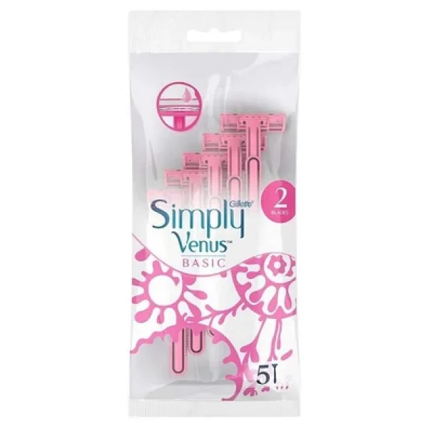 Gillette Venus 2 Simply Basic Kullan At 5'li Kadın Tıraş Bıçağı - Görsel 4