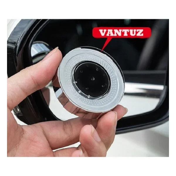 Yuvarlak Dönerli Oto Motosiklet Kör Nokta Aynası Vantuzlu Model 2'li Siyah - Görsel 6