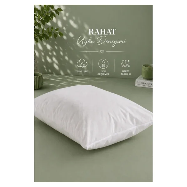 Formeya Pamukkale %100 Pamuk Su Sıvı Geçirmez Yastık Koruyucu Alez 50x70 Cm 1 Adet - Görsel 4