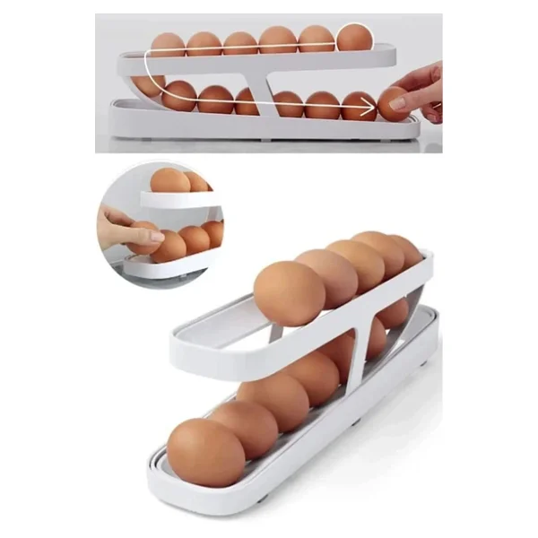 Mithra Life 2 Katlı Otomatik Yumurta Standı Buzdolabı Içi Yumurtalık Organizeri Mıt1160 - Görsel 6