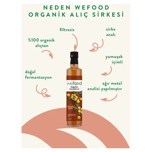 Wefood Organik Alıç Sirkesi 500 Ml 4'lü - Görsel 3