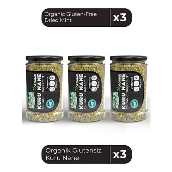Ekoloji Market Organik Glutensiz Kuru Nane 30 Gr X3 / Organic Gluten-Free Dried Mint 30 Gr X3 - Görsel 6