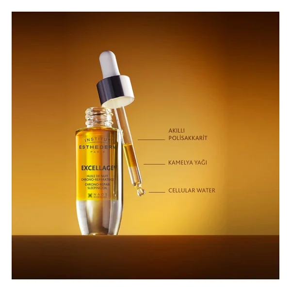 Institut Esthederm Excellage Chrono-Repair Sleeping Oil 30 Ml Gece Bakımı Yağı - Görsel 6