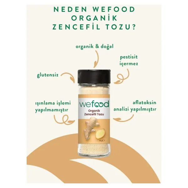 Wefood Organik Zencefil Tozu 45 gr 2'li - Görsel 5