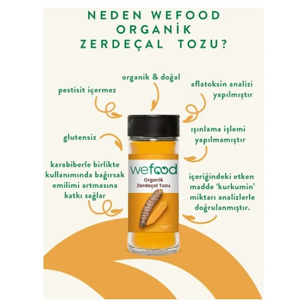 Wefood Organik Zerdeçal Tozu 55 Gr 4'lü - Görsel 6