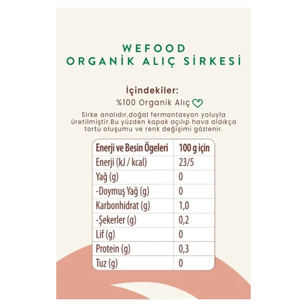 Wefood Organik Alıç Sirkesi 500 Ml 4'lü - Görsel 4