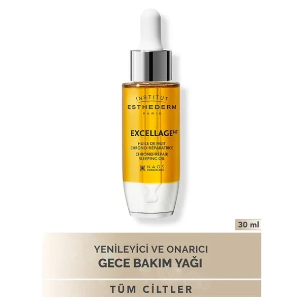 Institut Esthederm Excellage Chrono-Repair Sleeping Oil 30 Ml Gece Bakımı Yağı - Görsel 5