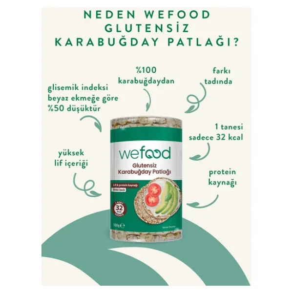 Wefood Karabuğday Patlağı 100 Gr 5'li - Görsel 6