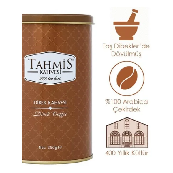 Tahmis Sade Dibek Kahvesi 250 Gr Teneke - Görsel 6