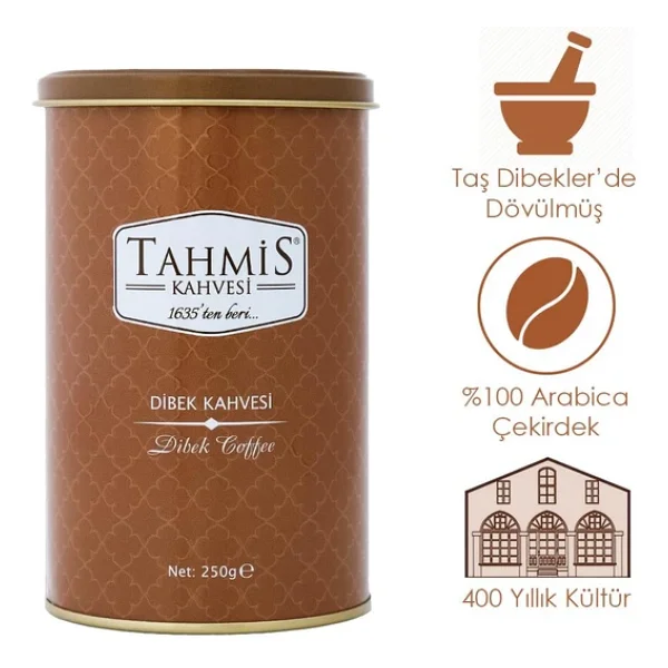 Tahmis Sade Dibek Kahvesi 250 Gr Teneke - Görsel 4