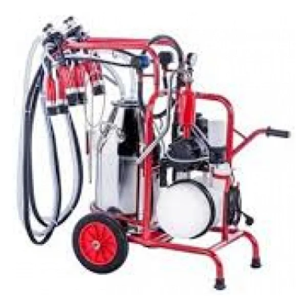 Kurtsan Km04096 Çift Sağım Tek Güğüm Yağlı Pompa Paslanmaz Çelik 40 Lt Süt Sağma Makinesi - Görsel 3