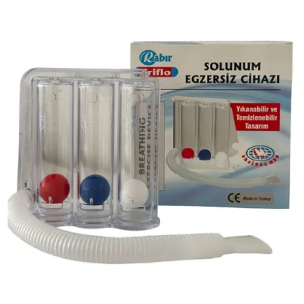 Rabır Triflo Solunum Egzersiz Cihazı 3 Top Solunum Egzersiz Aleti - Görsel 3