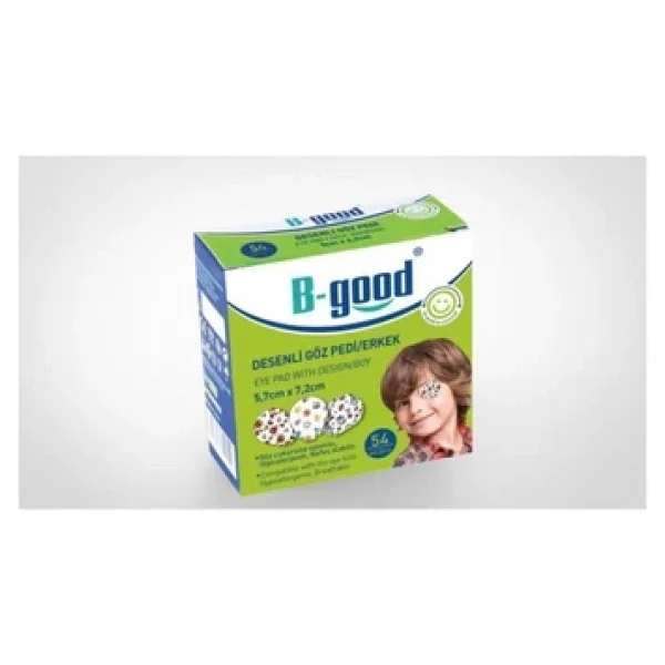 B-Good Desenli 5.7cm X 7.2 Cm 54'lü Kız Çocuk Göz Kapama Bandı - Görsel 2