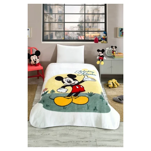 Özdilek Mickey Mouse Happines 155x215 cm Tek Kişilik Battaniye - Görsel 3