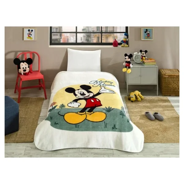 Özdilek Mickey Mouse Happines 155x215 cm Tek Kişilik Battaniye - Görsel 4