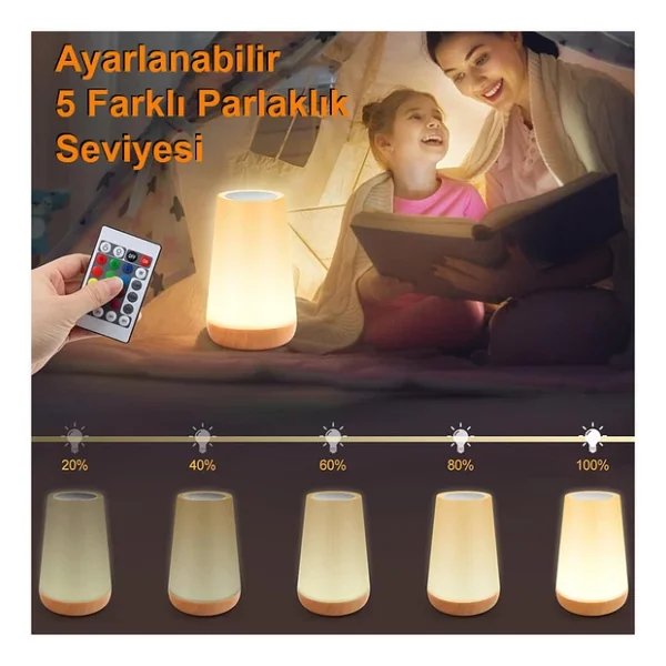 Greentech Masaüstü Şarjlı LED Aydınlatma Gece Lambası / Gt-Cl11 - Görsel 6