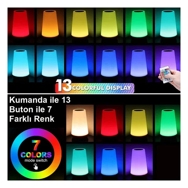 Greentech Masaüstü Şarjlı LED Aydınlatma Gece Lambası / Gt-Cl11 - Görsel 10