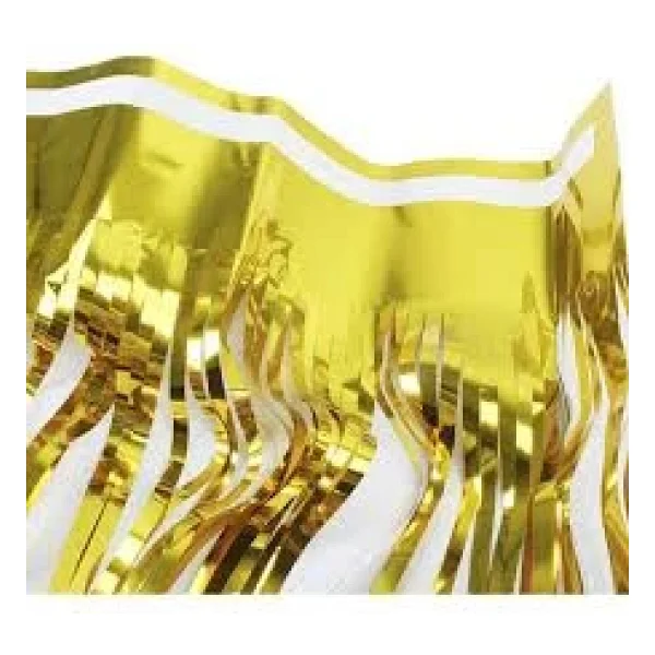 Beyaz Masa Örtüsü Ve Gold Masa Eteği - Görsel 2