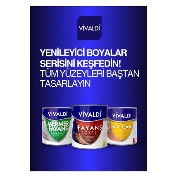 Vivaldi Fayans Boyası - Astar Ve Vernik Gerektirmeyen Boya - Yeni Kayrak Gri - Görsel 6