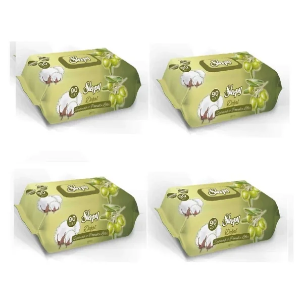 Sleepy Zeytinyağlı 90 Yaprak 4'lü Paket Islak Mendil - Görsel 4