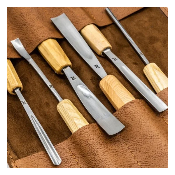 Rox Wood 0126 Premium 6 Parça Deri Çantalı İskarpela Seti - Görsel 4