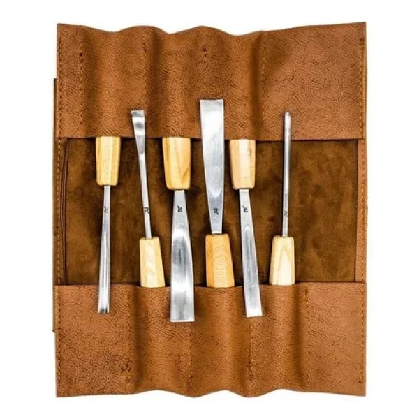 Rox Wood 0126 Premium 6 Parça Deri Çantalı İskarpela Seti - Görsel 2