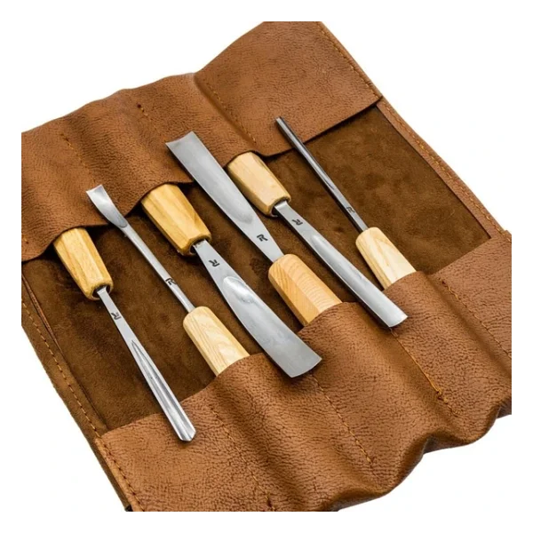 Rox Wood 0126 Premium 6 Parça Deri Çantalı İskarpela Seti - Görsel 3