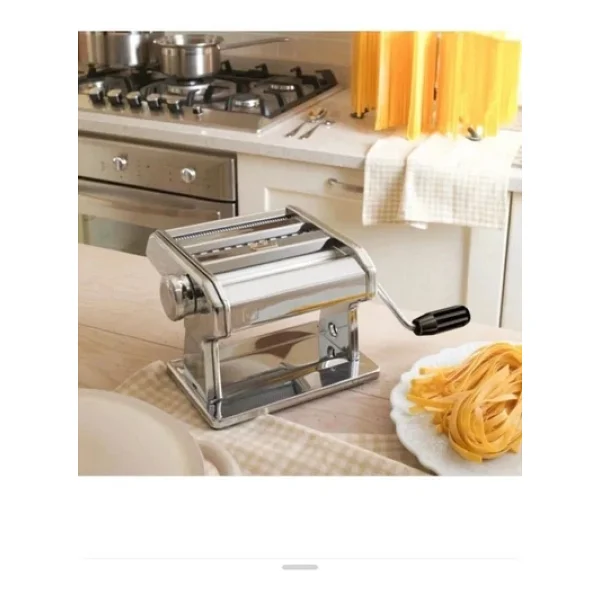 Küçük Boy Paslanmaz Çelik Manuel Erişte Ve Makarna Makinesı 150mm Vd6175 - Görsel 6