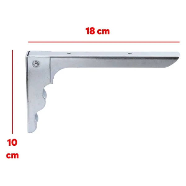 Duvara Monteli Balkon Masası Sehpası Montajı Metal Katlanır Raf Altı Ayağı 18 X 10 Cm (2 Adet) - Görsel 3