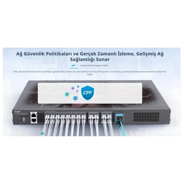 Ruijie Rg-Cs86-20xs4vs2qxs-D 20 Port 10/100/1000 Mbps Yönetilebilir Gigabit Poe Switch - Görsel 8