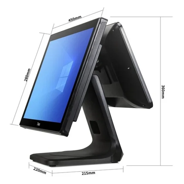 Tıwox 18.5" Dokunmatik (İki Ekranlı) 7650d Core İ7 5.Nesil 8gb RAM- 128gb SSD- Fdos Pos PC - Görsel 5