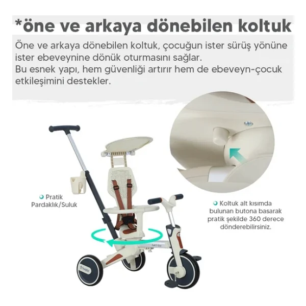 Huggy 6 İn 1 Funtrike Bebek Bisikleti - Görsel 8