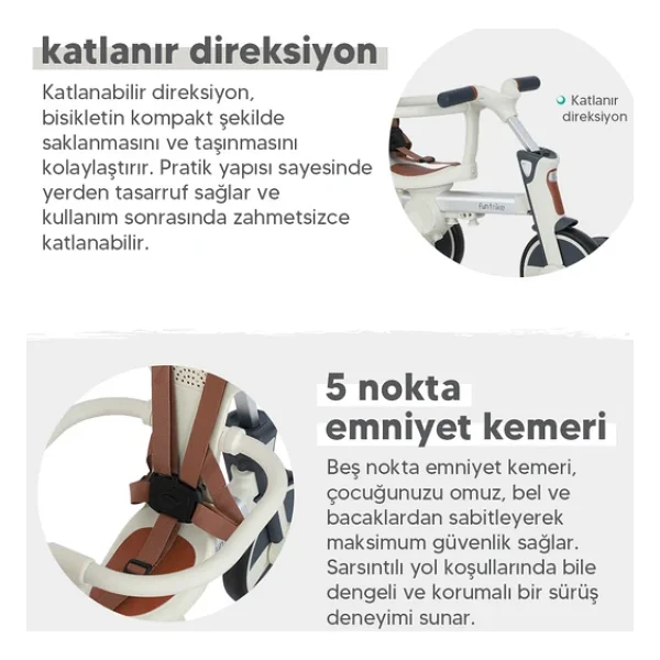Huggy 6 İn 1 Funtrike Bebek Bisikleti - Görsel 9