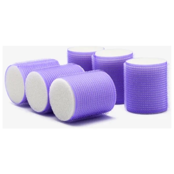 Croc 1203 Cırtlı Sünger Bigudi Mor 6lı Çap 5cm - Görsel 4