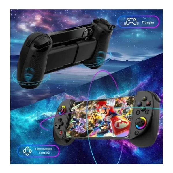 Corsair Bsp-D8 Bluetooth 5.2 Android/Ios Tablet Telefon Uyumlu Mobil Telefon Tutucu Joystick Gamepad - Görsel 7
