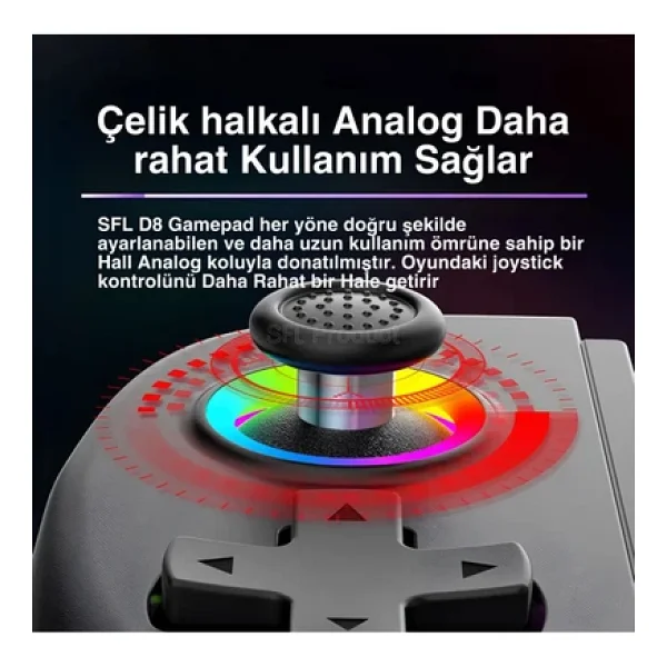 Corsair Bsp-D8 Bluetooth 5.2 Android/Ios Tablet Telefon Uyumlu Mobil Telefon Tutucu Joystick Gamepad - Görsel 10